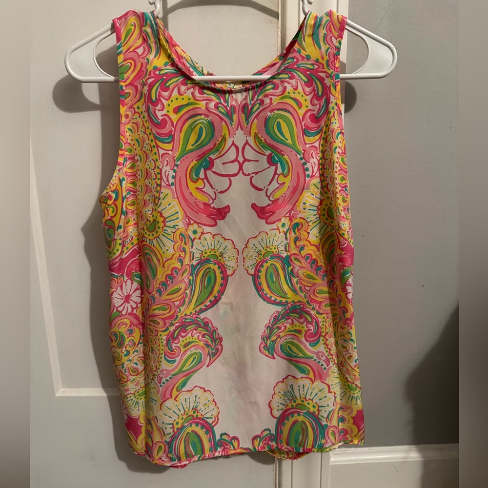 NWT Lilly Pulitzer Pink and Yellow Floral Blouse